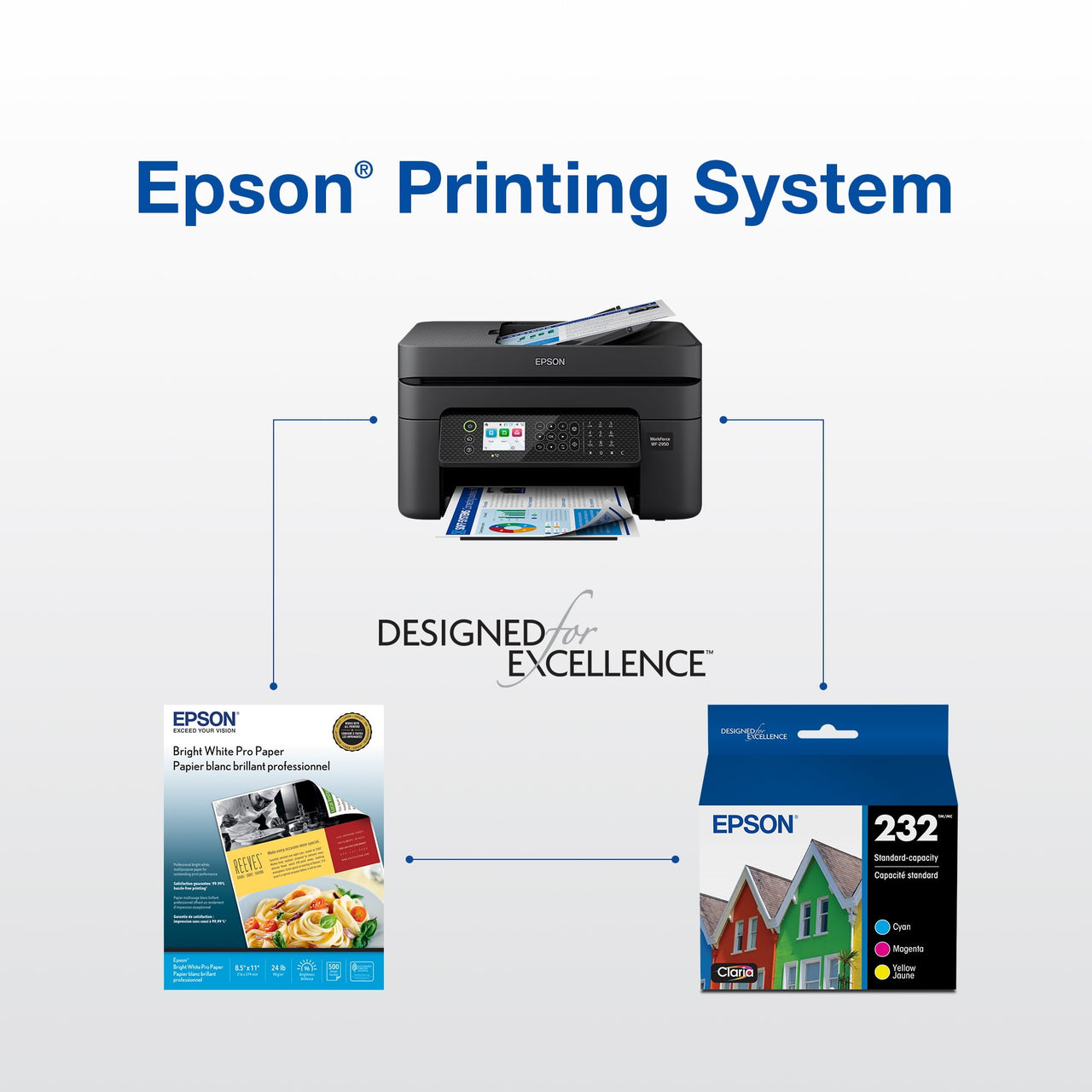 EPSON 232 Claria Ink High Capacity Black Cartridge (T232XL120-S) Works with WorkForce WF-2930, WF-2950, Expression XP-4200, XP-4205