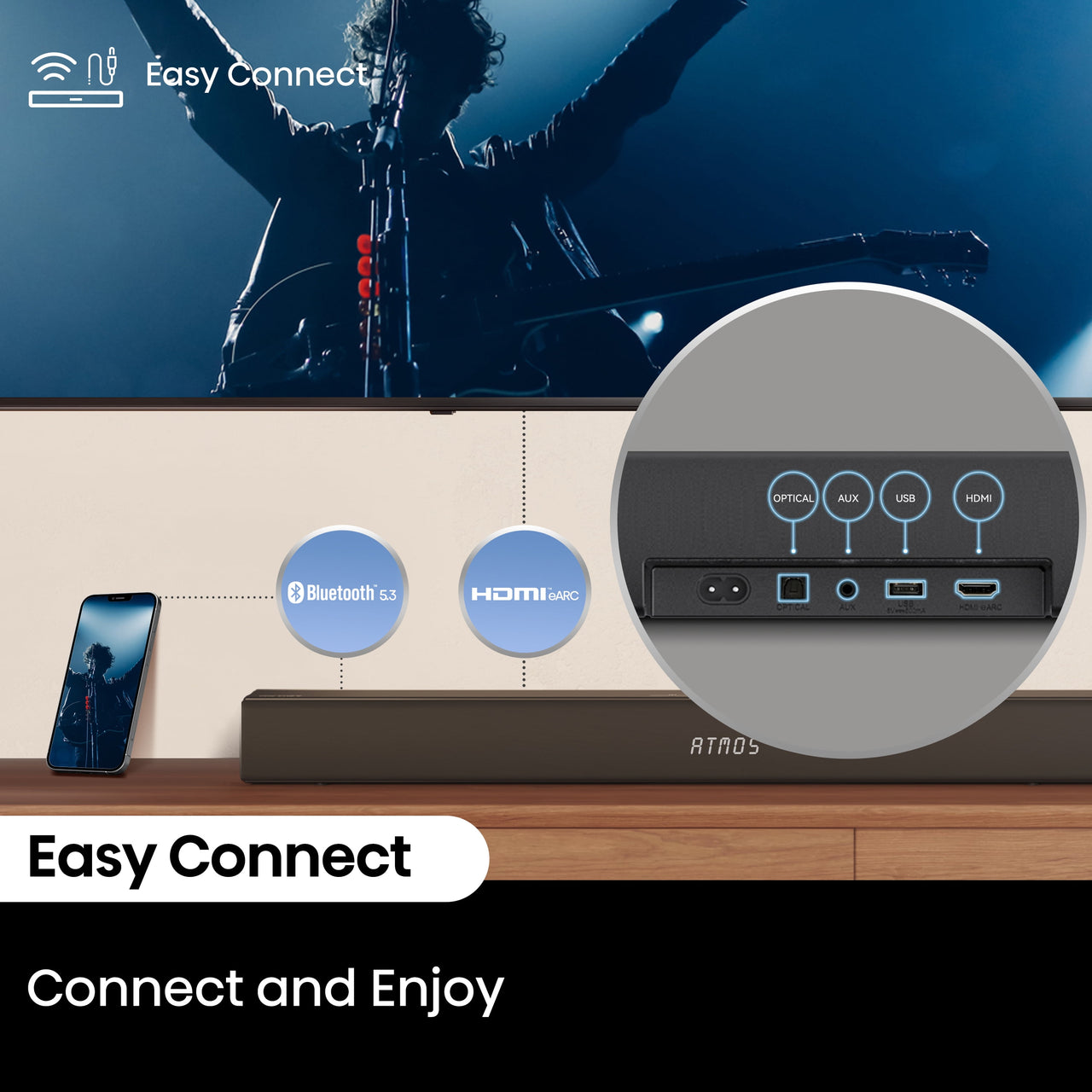 Hisense 3.1 Channel 380W Soundbar with Wireless Subwoofer* and Dolby Atmos (R632)