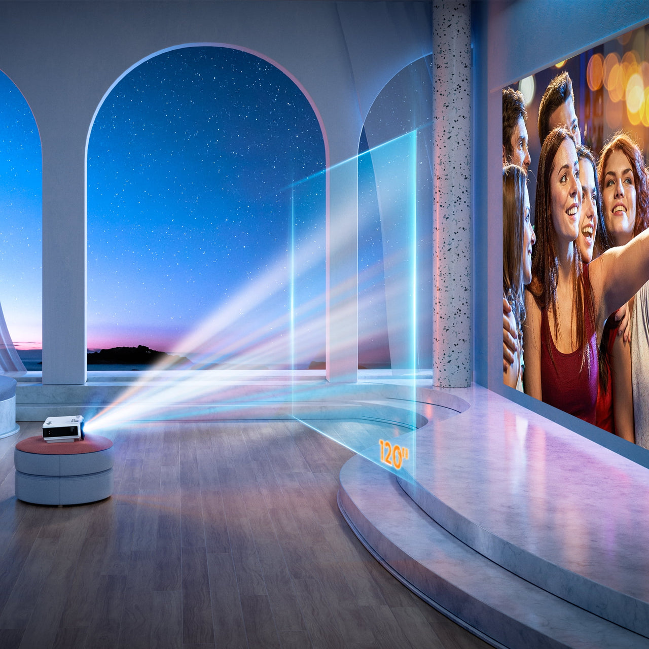 VANKYO Leisure 3 Pro Native 1080P Projector, Full HD 5G Wifi Projector with LCD Display