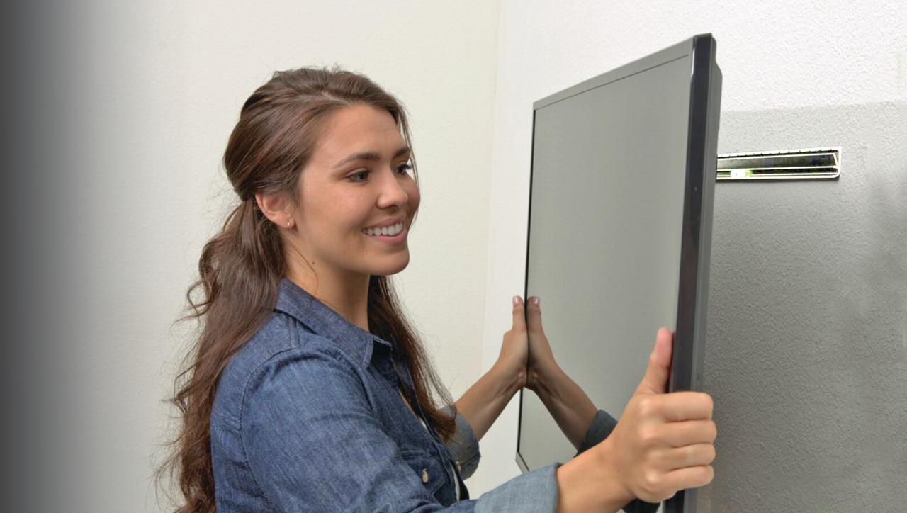 Hangman No Stud TV Hanger 2655 - Fits Screens 26" - 55" - Holds 80 lbs - No Stud, No Drills, No Anchors Required
