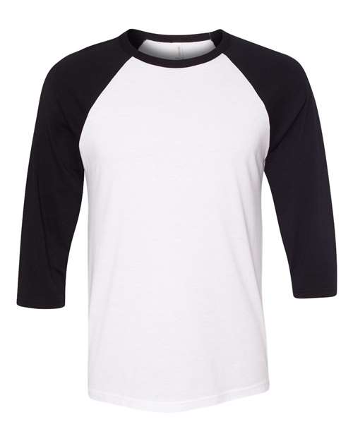 BELLA + CANVAS - Unisex Three-Quarter Sleeve Baseball Tee - 3200