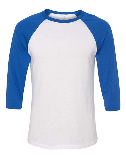 BELLA + CANVAS - Unisex Three-Quarter Sleeve Baseball Tee - 3200