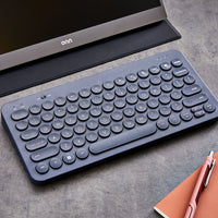 onn Mini Compact Wireless Office Keyboard USB Receiver, 78 Keys, Grey