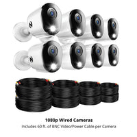 Night Owl 2-Way Audio 12 Channel DVR Security System with 1TB Hard Drive and 8 Wired 1080p Deterrence Cameras