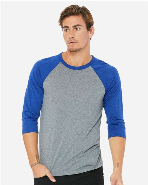 BELLA + CANVAS - Unisex Three-Quarter Sleeve Baseball Tee - 3200