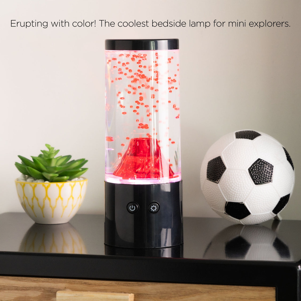 Merkury Innovations New 9-Inch RGB Volcano LED Mood Night Light - USB Powered, Motion Simulation