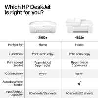 HP DeskJet 4252e Wireless All-in-One Color Inkjet Printer (White), Scanner, Copier, 3 months Free Instant Ink