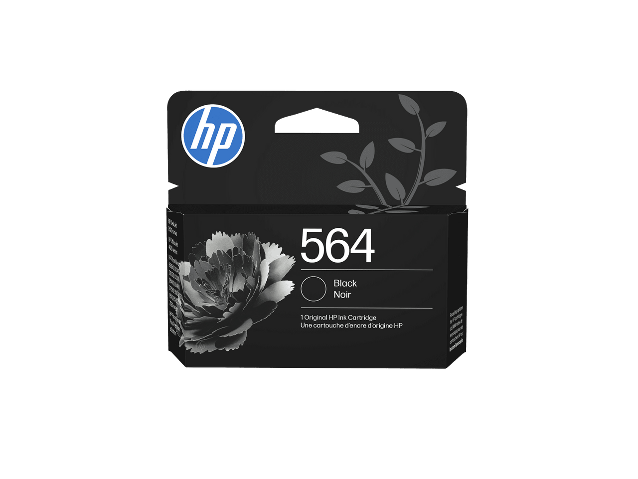 HP 564 Black Original Ink Cartridge, ~250 pages, CB316WN#140