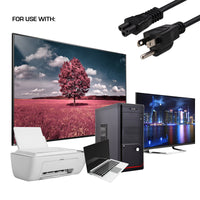 Xtreme 3 Prong 10ft Replacement Power Cable for Samsung and LG Computers, TV, New Monitors