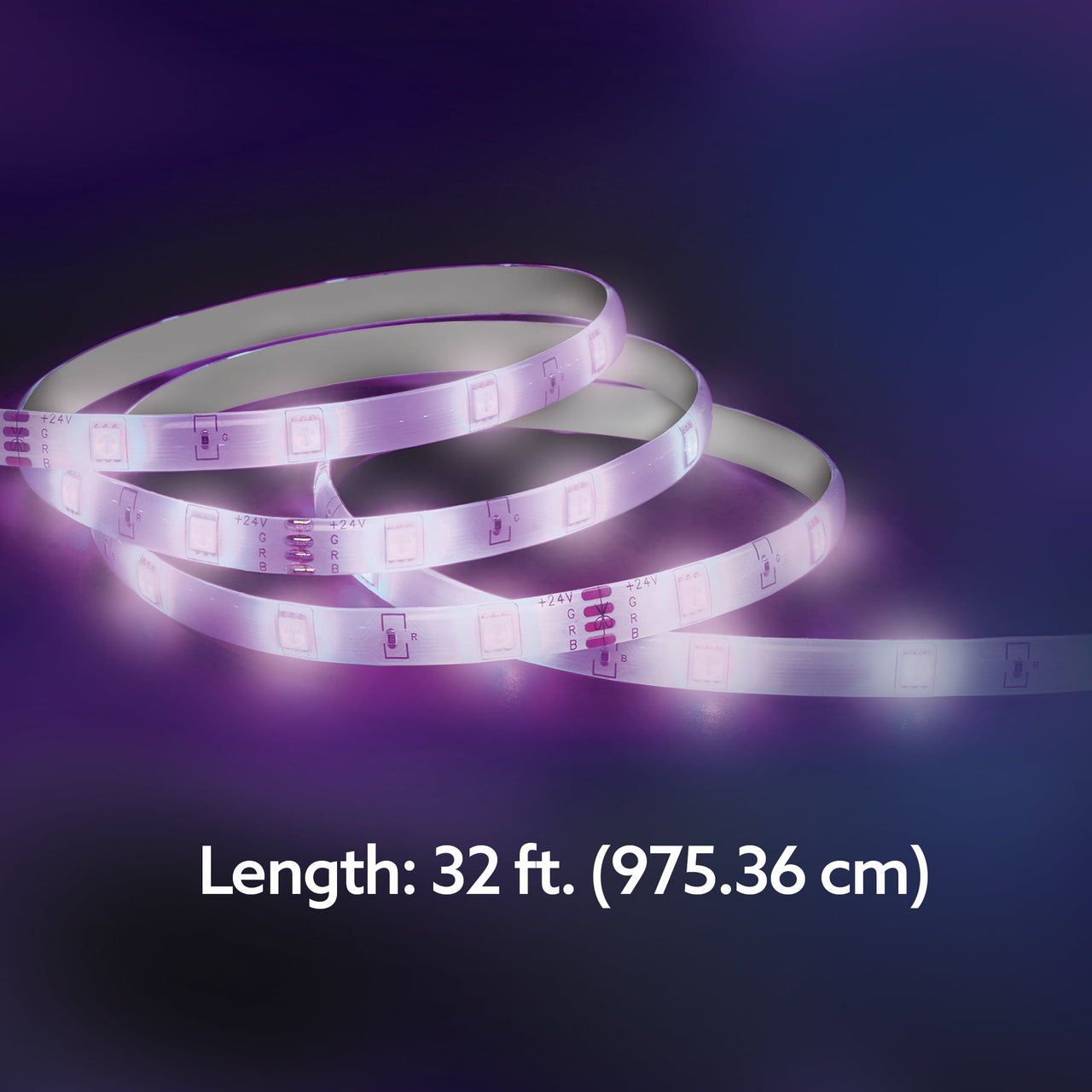 Feit Electric 32' Indoor/Covered Patio Color Changing LED Strip Light with Remote, RGB LED Plug-in