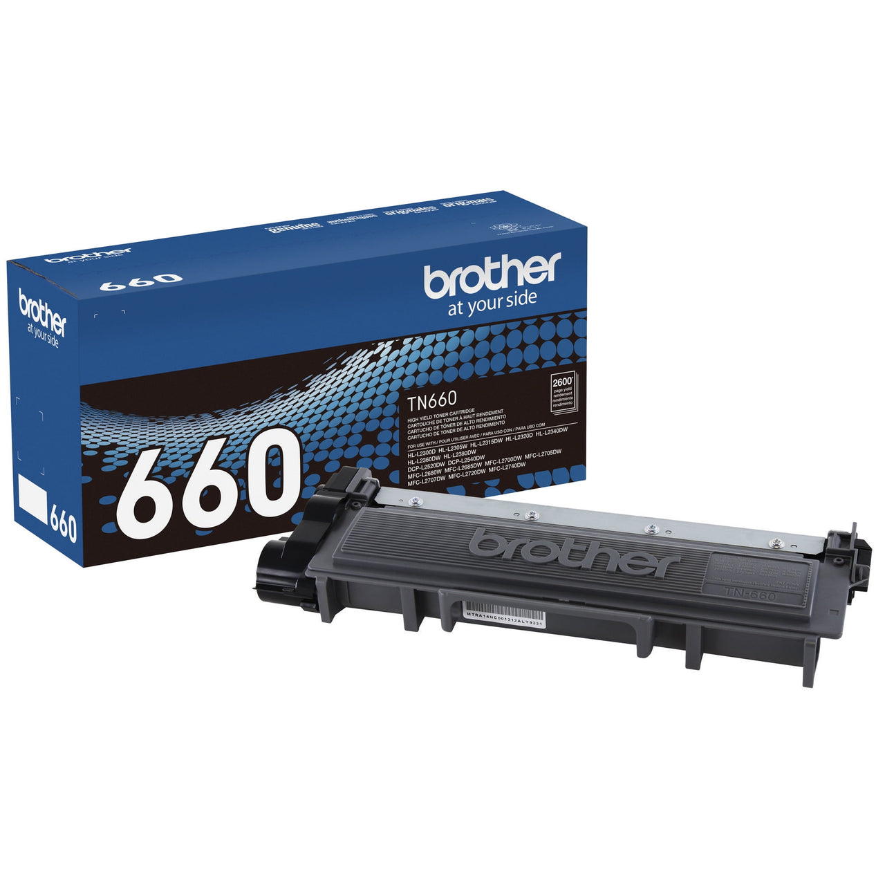 Brother Genuine High-yield Printer Toner Cartridge, TN660, Black