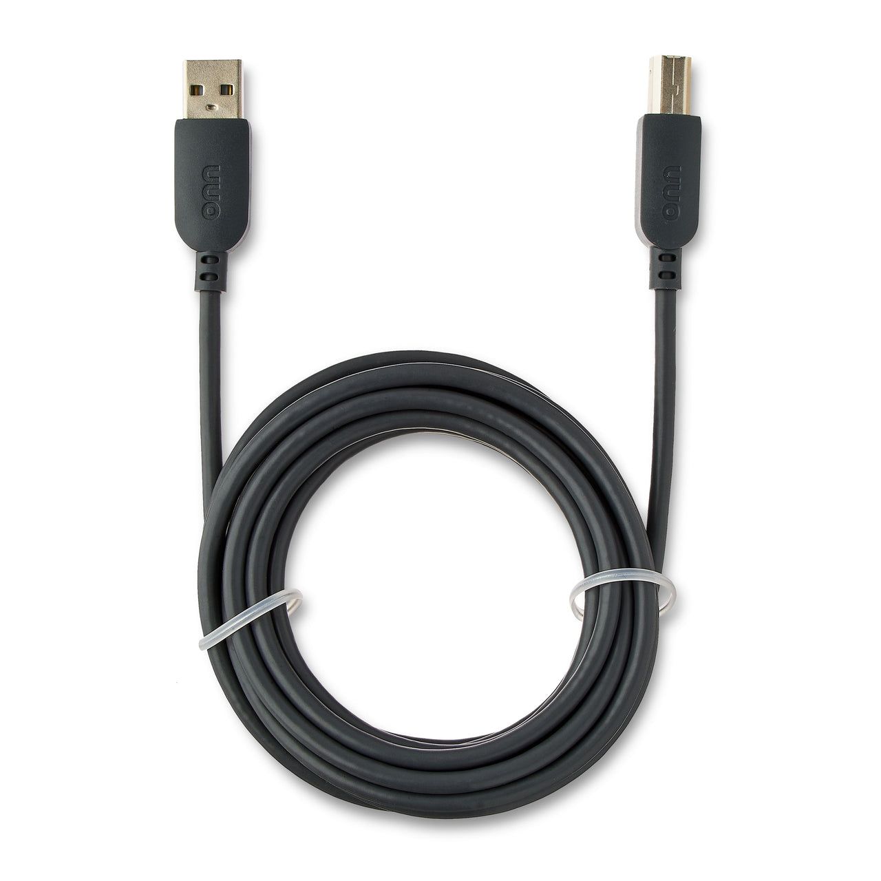 onn 10ft USB Printer Cable, USB to USB-B, Gray, 1 Piece per Pack