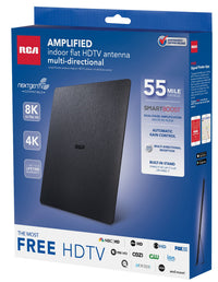RCA Amplified Indoor Flat HDTV Antenna - Multi-Directional