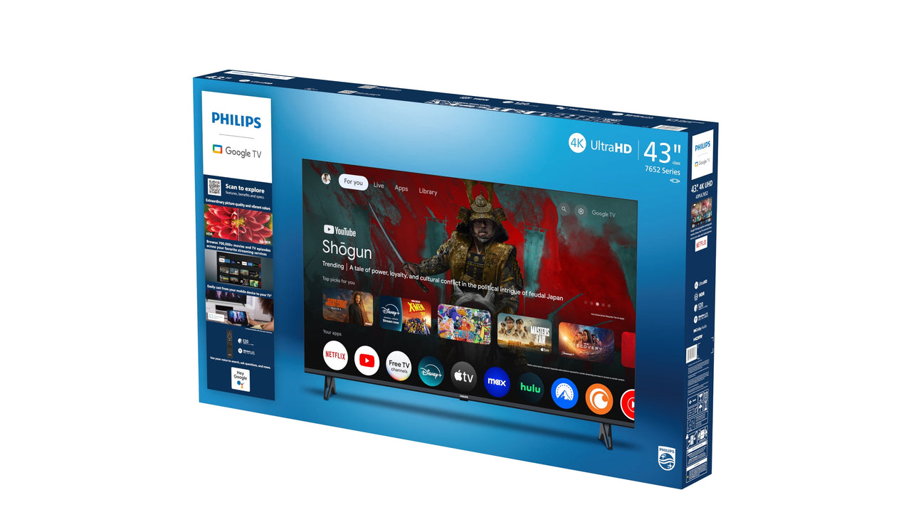 Philips 43" Class 4K Ultra HD (2160p) Google Smart LED TV (43PUL7652/F7)