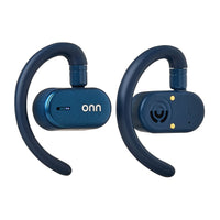 onn Wireless Open-Ear Earphones with Environmental Noise Canceling Microphones, Black