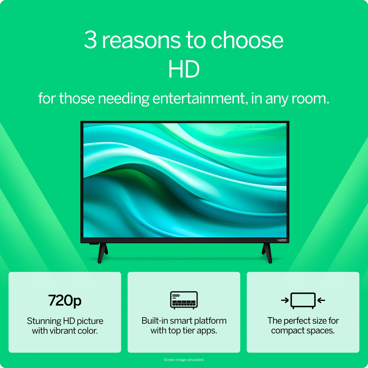 VIZIO 24” Class HD 720p LED Smart TV (VHD24M-08)