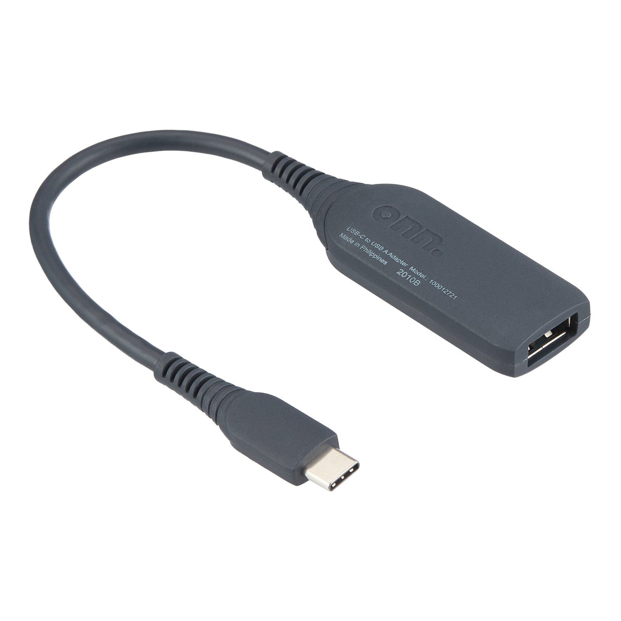 onn USB-C to USB Female Adapter, 4", 1 Piece per Pack, Black