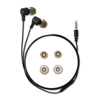 onn Wired Earphones with Mic-3.5mm jack, Black