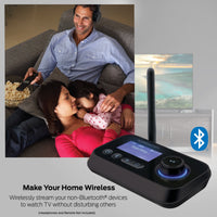 Monster 2-in-1 Bluetooth Transmitter for TV & Speakers, Wireless Bluetooth Adapter, Black