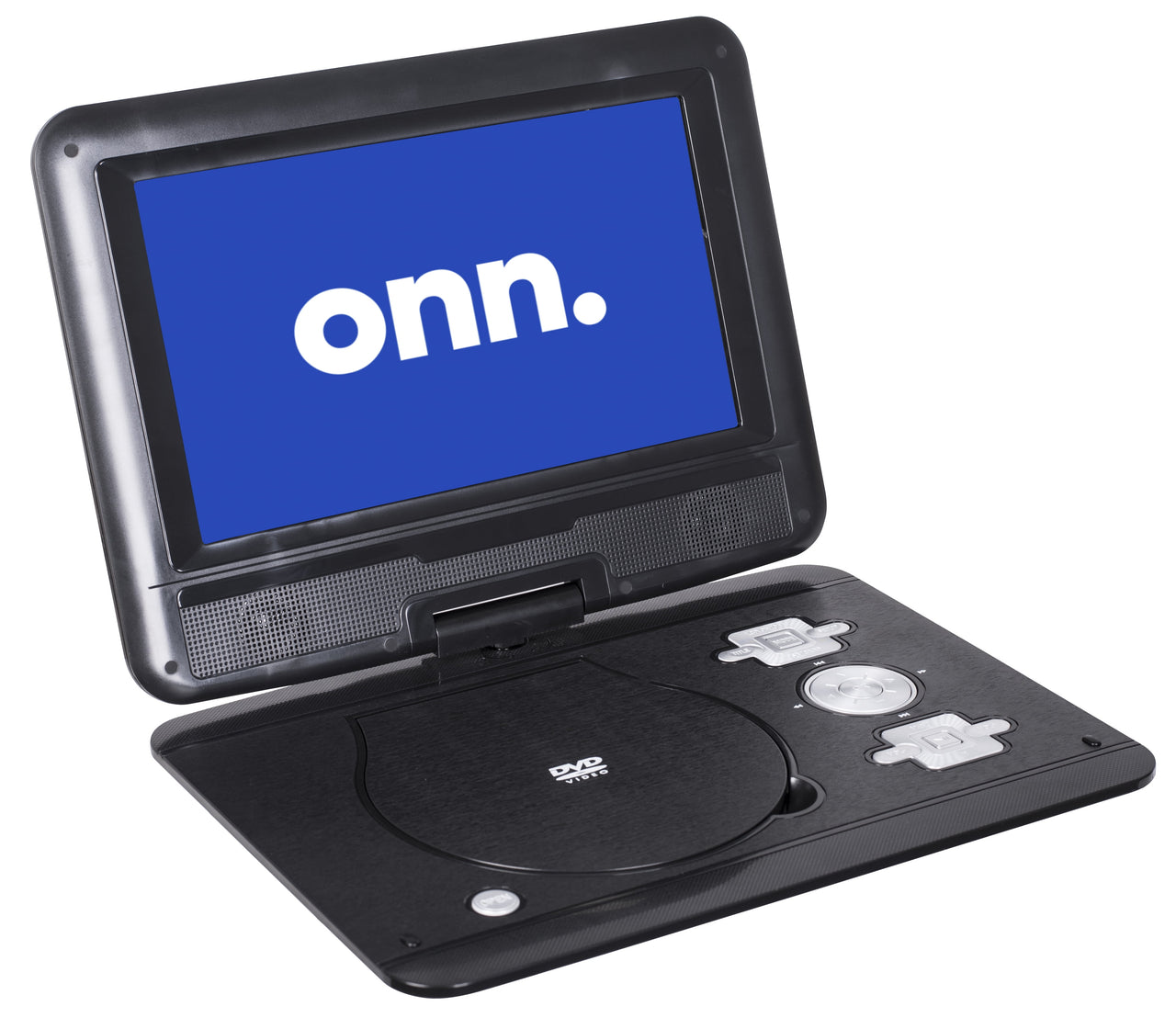onn 10-Inch Black 480p Portable DVD Player Kit with Screen Swivel and Built-in Speakers