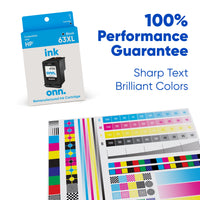 onn HP 63XL Printer Ink Cartridge, Black (Remanufactured)