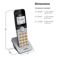 VTech CS5229-2 2 Handset Extended Range DECT 6.0 Cordless Phone with Answering System (Silver/Black)
