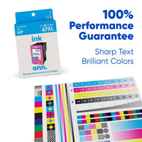 onn. 67XL HP High Yield Remanufactured Ink Cartridge, Tri-Color - Eco-Friendly