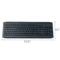 onn Wireless Keyboard & Mouse Combo, 104 Keys, Optical, USB Nano Receiver, Greystone