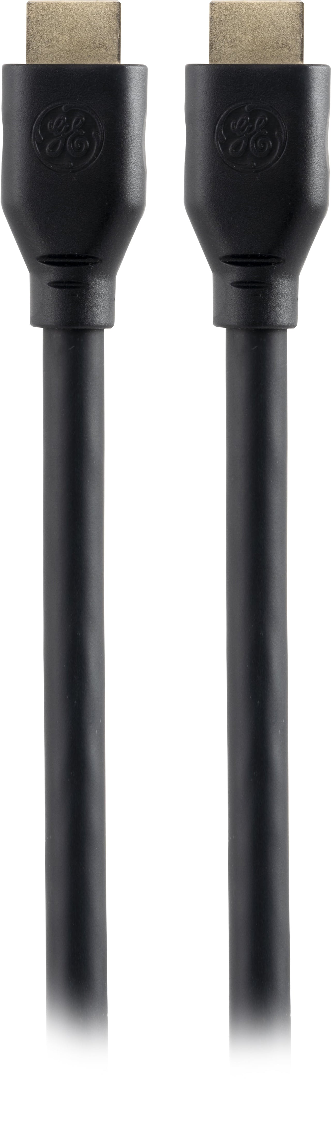 GE 25ft 4K HDMI 2.0 Cable with Ethernet, Gold-Plated Connectors, Black, 48723, New