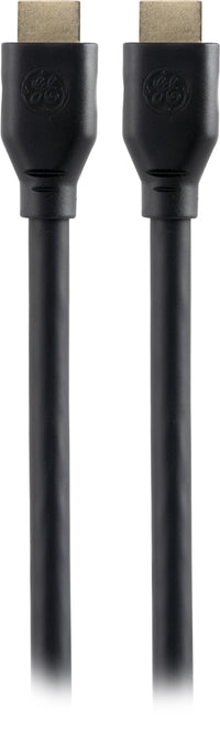 GE 25ft 4K HDMI 2.0 Cable with Ethernet, Gold-Plated Connectors, Black, 48723, New