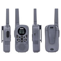 onn 23 Mile Range Walkie Talkies with Two Way Radios, LED Light and 22 FRS Channel Options, 3 Count
