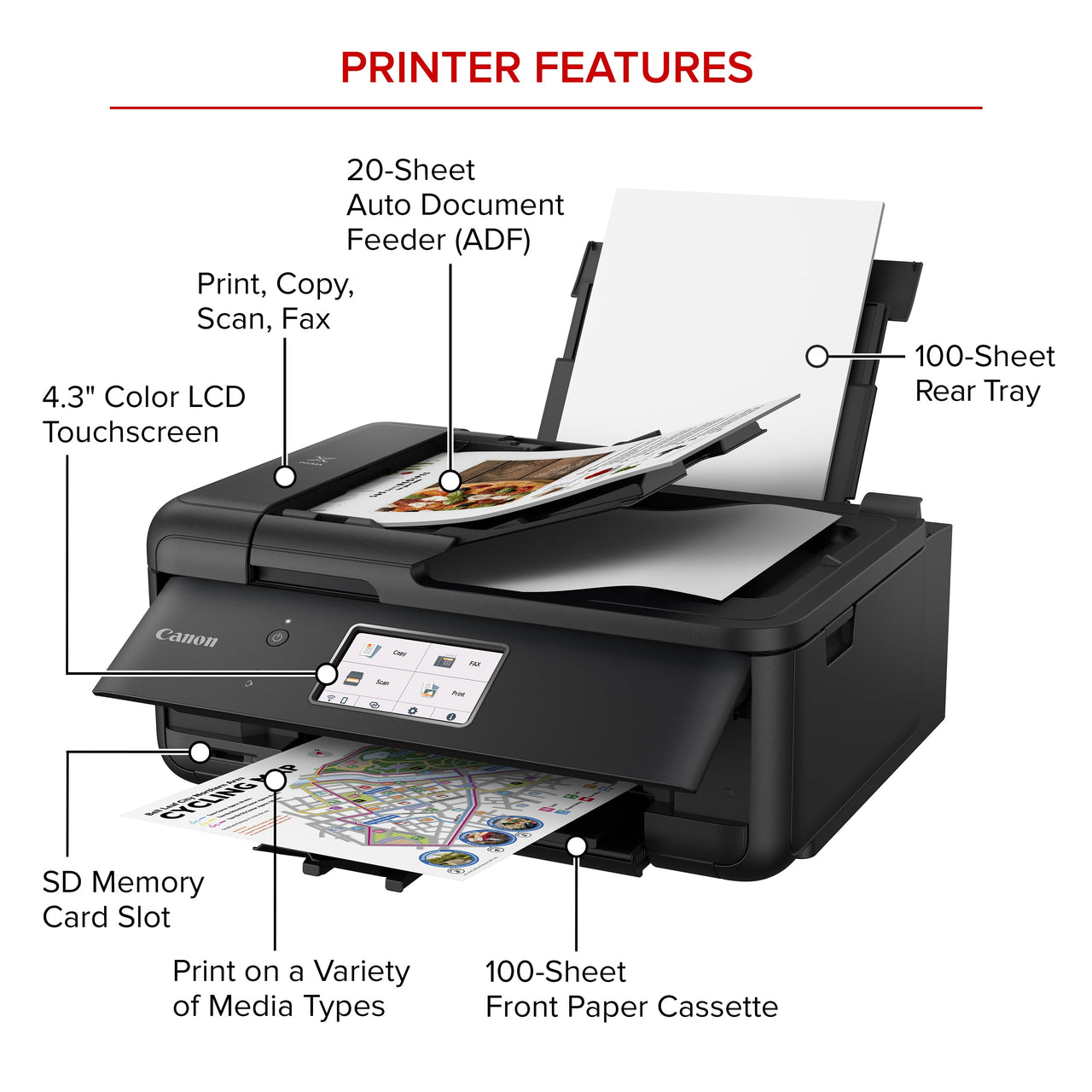 Canon PIXMA TR8622a All-In-One, Wireless Color Inkjet Printer for Home Office Use