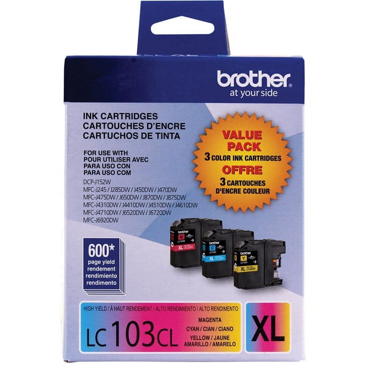 Brother Genuine LC1033PKS High-yield Color Ink Cartridges