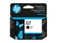HP 67 Black Original Ink Cartridge, ~120 pages, 3YM56AN#140