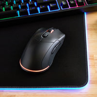 onn Rechargeable Wireless Gaming Mouse with LED Lighting, 8 Programmable Buttons
