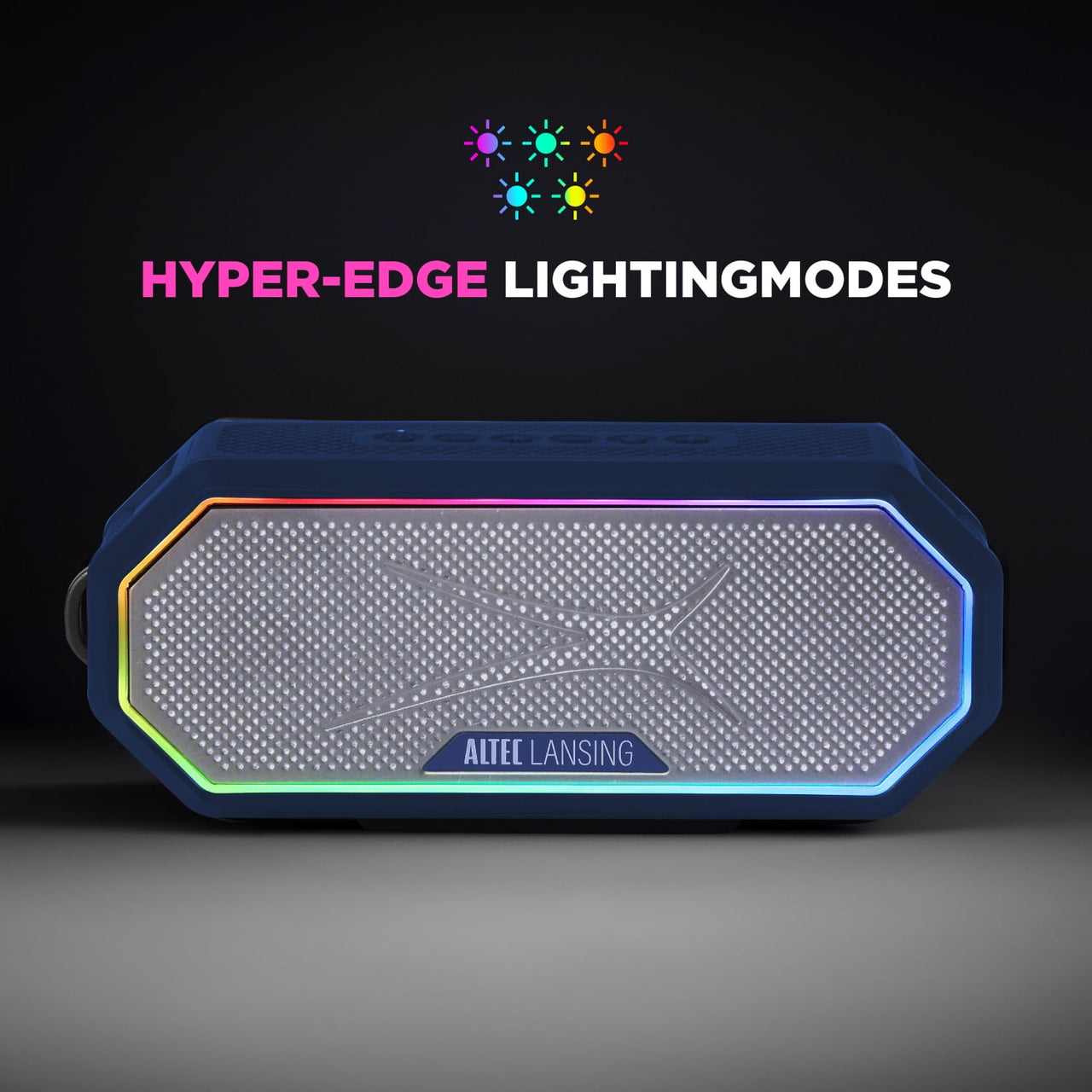 Altec Lansing Hydra Jolt 2.0 Everything Proof Wireless Magnetic Portable Bluetooth Speaker, Periwinkle Blue White, IMW1202-PERIWT