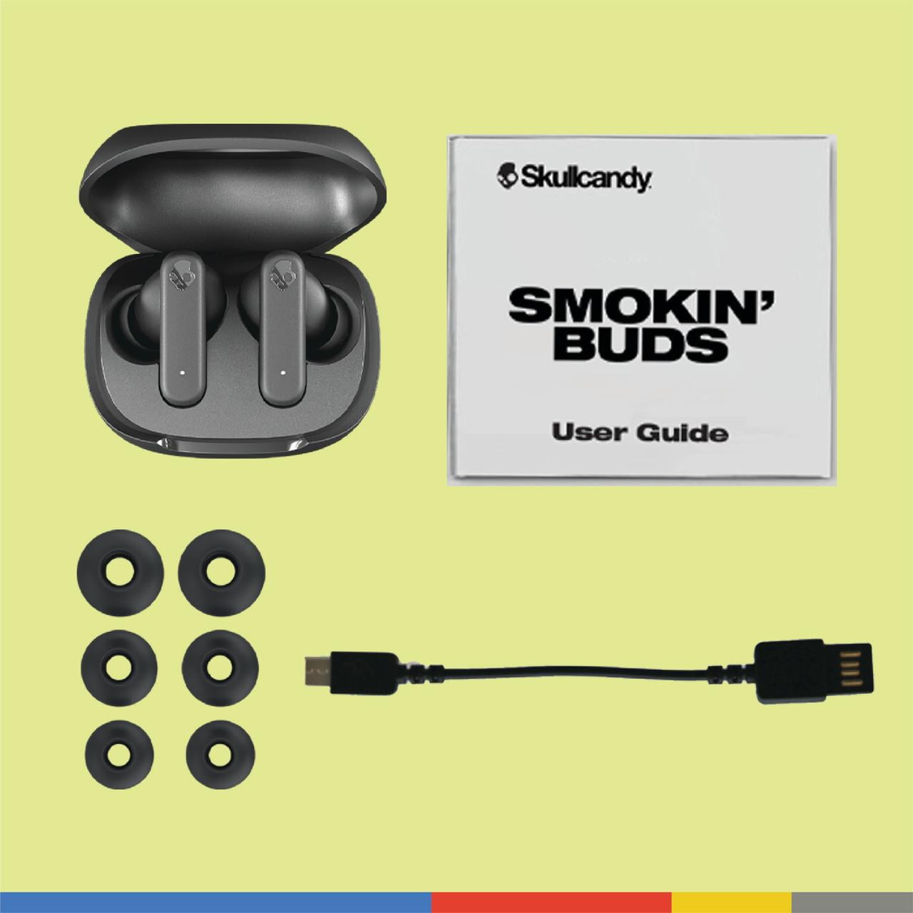 Skullcandy Smokin' Buds XT True Wireless in-Ear Earbuds, Black