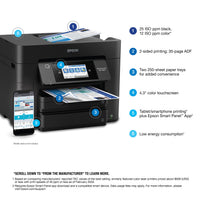 WorkForce Pro WF-4833 Wireless All-in-One Printer with Auto 2-Sided Print, 50-page ADF, 500-sheet Paper Capacity, and 4.3