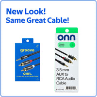 onn 6' 3.5 mm AUX to RCA Audio Cable