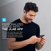 JLab JBuds Mini True Wireless Earbuds, Be Aware Audio, Bluetooth, IP55, Black