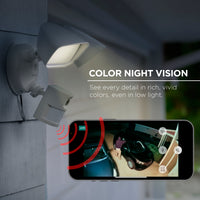 Merkury Floodlight Camera, Smart Wi-Fi, 1800 Lumens, Motion Alerts, (1-Pack)