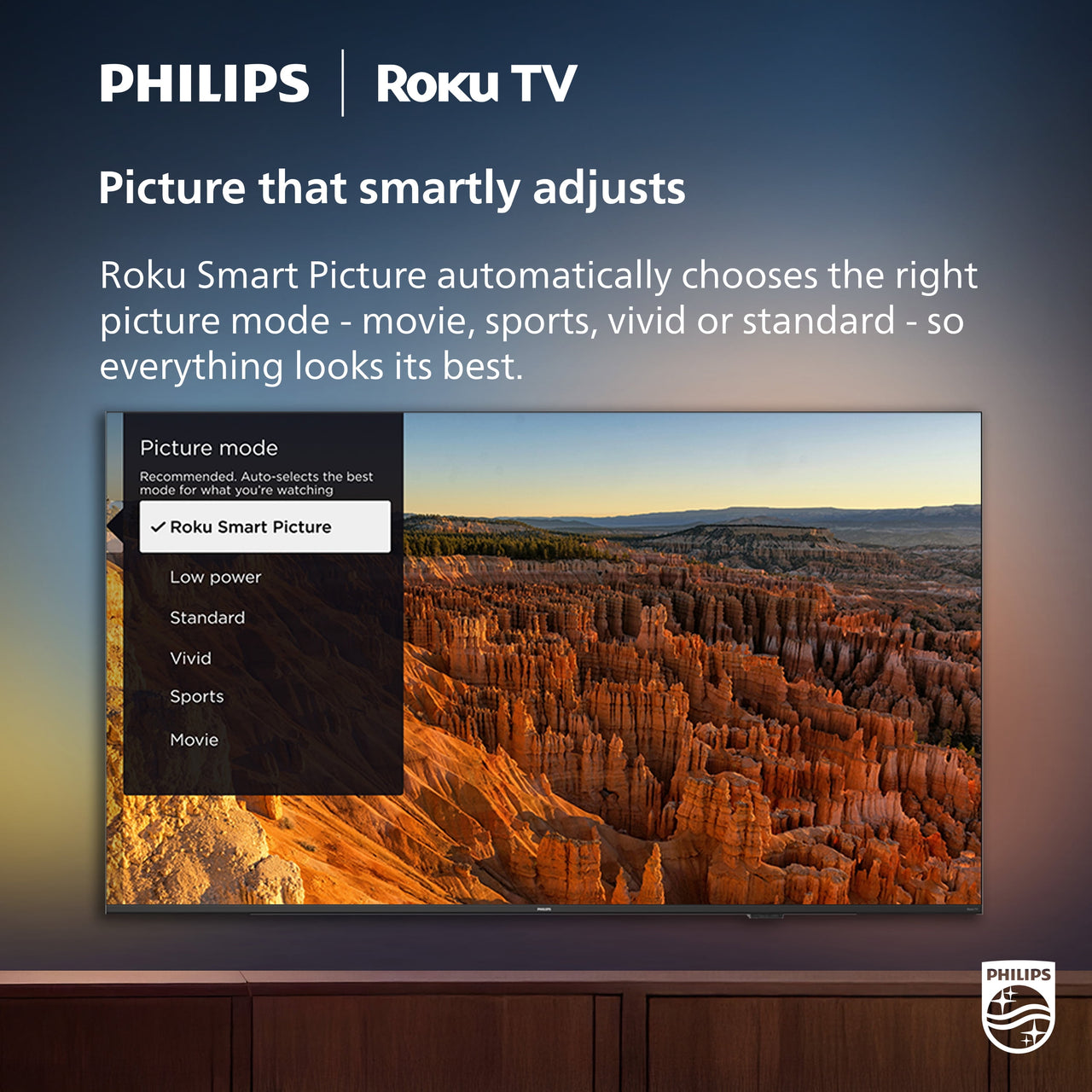Philips 32" Class HD (720P) Smart Roku Borderless LED TV (32PFL6452/F7) (New)