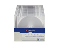 Verbatim Clear Slim Jewel Cases TRecording Media, 25 Packs