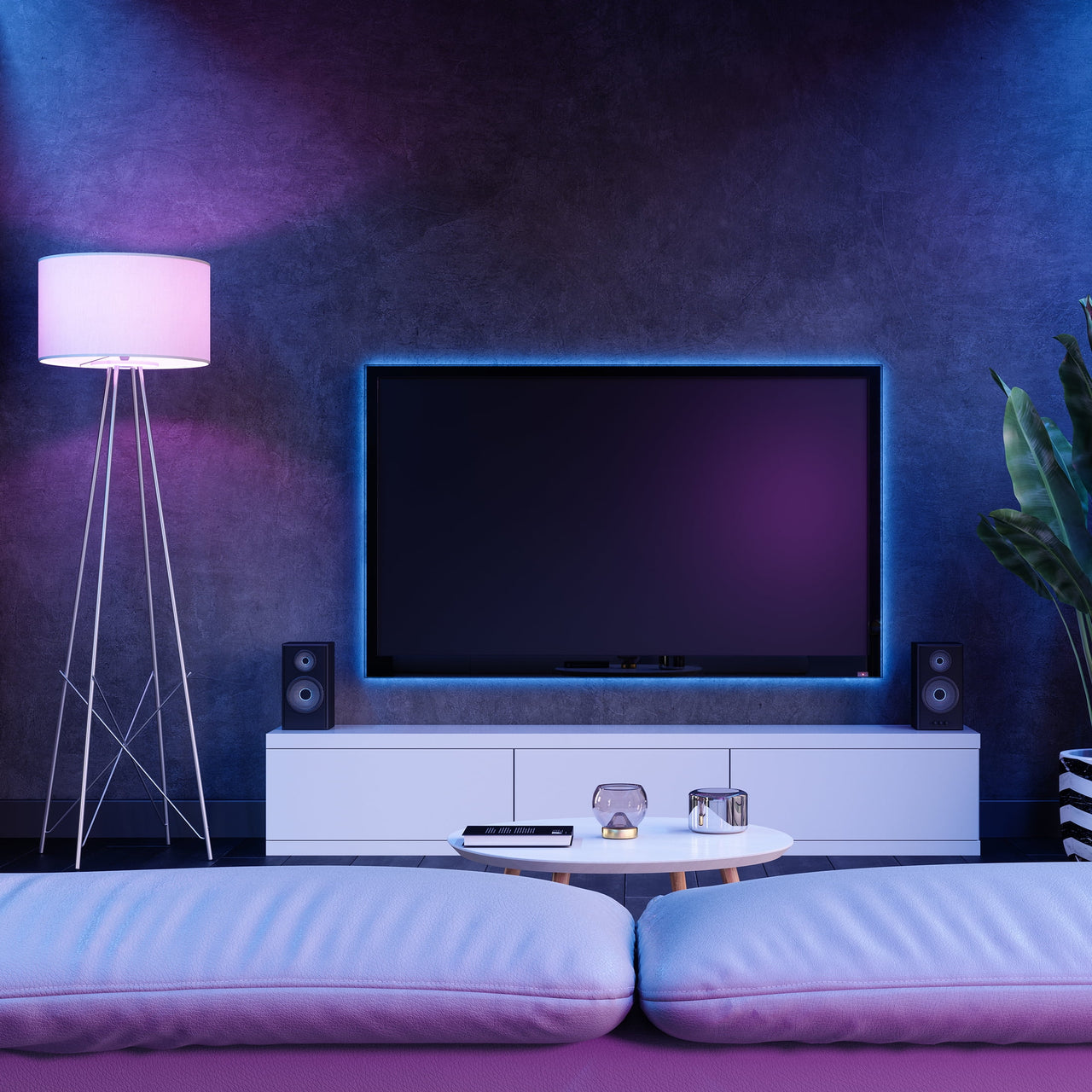Feit Electric 32' Indoor/Covered Patio Color Changing LED Strip Light with Remote, RGB LED Plug-in