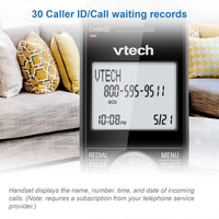 VTech CS5229-2 2 Handset Extended Range DECT 6.0 Cordless Phone with Answering System (Silver/Black)