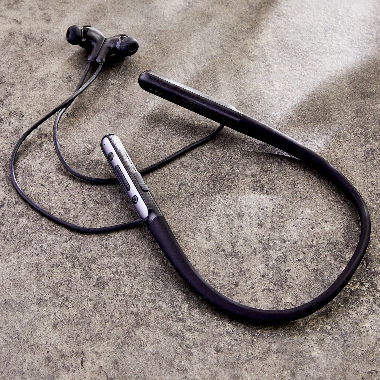 onn Bluetooth Wireless Neckband Earphones with Active Noise Canceling, Black