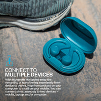 JLab JBuds Sport ANC 4 True Wireless Earbuds, Teal, Hybrid ANC, Touch Controls, Multipoint, App Customization