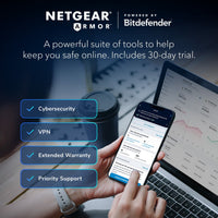 NETGEAR WiFi 6 Router (RAX5) – Security Features, AX1600 Wireless Speed (Up to 1.6 Gbps) - Covers up to 1,500 sq. ft., 20 Devices