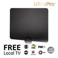 GE Amplified Indoor HDTV Antenna, 55-mile Range, VHF 1080P 4K, Black, 48862