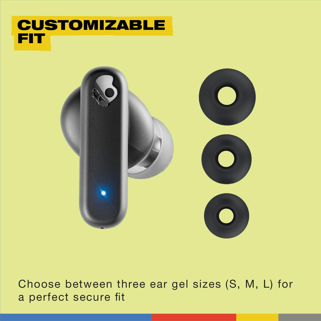 Skullcandy Smokin' Buds XT True Wireless in-Ear Earbuds, Black
